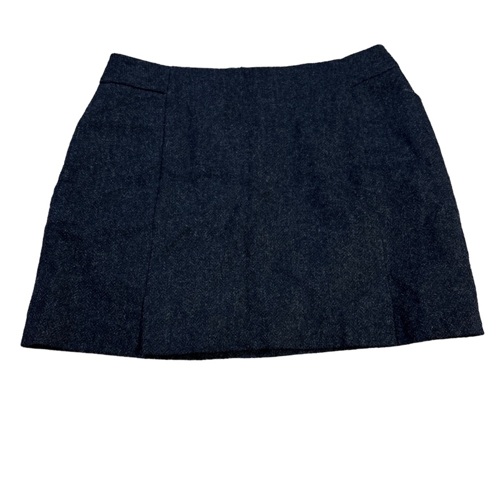 Boden British Tweed By Moon Wool Skirt Navy Blue Size 10S